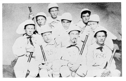 old black and white photograph of baseball team members