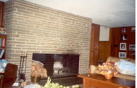 Fireplace from family room