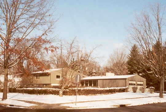 Metzger house with snow