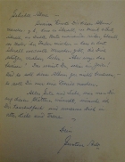Handwritten letter fromGustave Arlt