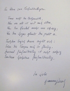 handwritten letter from Hermann Broch