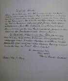 handwritten letter from Franz Theodor Csokor