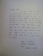 handwritten letter from Albrecht Joseph