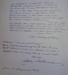 handwritten letter from Adolf D. Klarmann