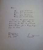 handwritten letter from Ernst Krenek