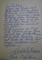 handwritten letter from Lotte Lehmann