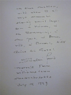 handwritten letter from Sinclair Lewis