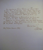 handwritten letter from Maximiliam Mopp
