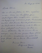handwritten letter from Fritz Maria Reitler
