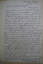 handwritten letter from Robert G. Sproul