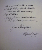 handwritten letter from Igor Stravinksy