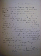 handwritten letter from Friedrich E. Waller
