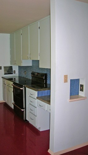 kitchen wall with telephone inset