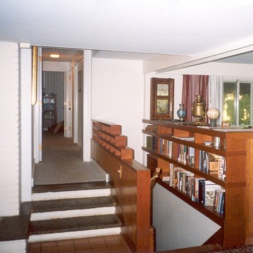 stairs and built in divider