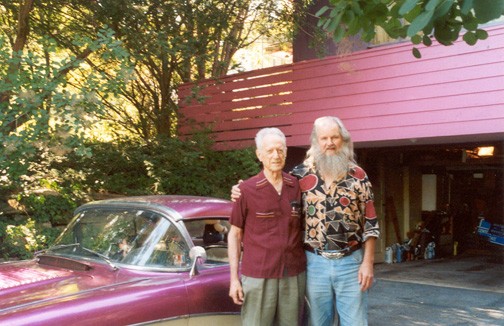 Phil and his son Hal and the purple Corvette