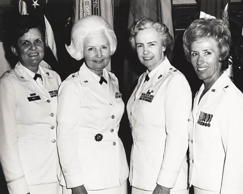 Generals Anna Hayes, Inoz Bailey, Elizabeth Hoisington, Jeanne Holm
