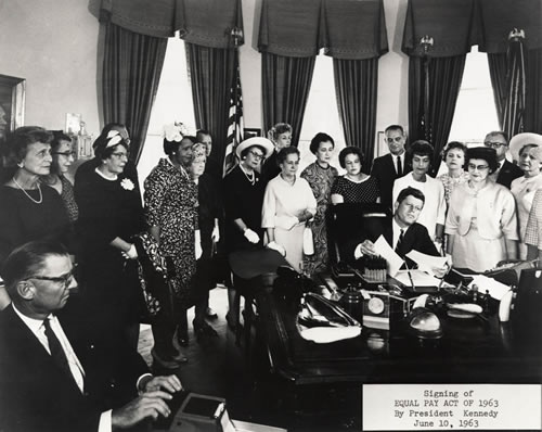 President Kennedy signs Equal Pay Act of 1963