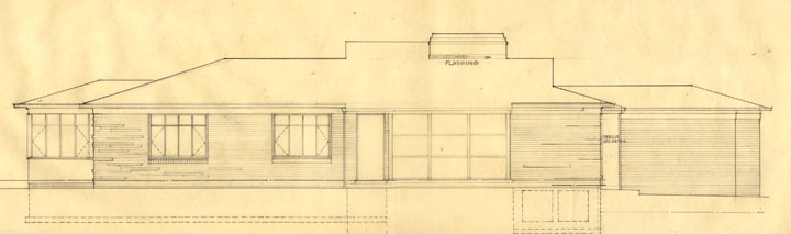 Drawing of East facade