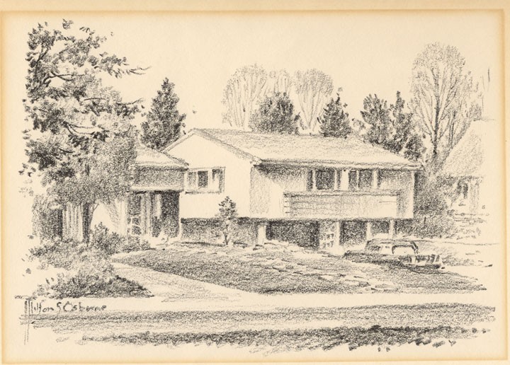 Sketch of house by Milton Osborne