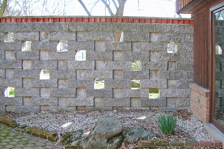 View of the courtyard wall