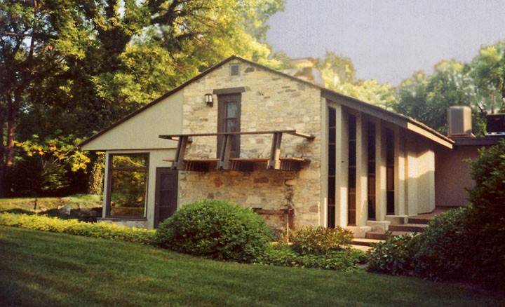 View of the T. L. Smith House, living room wing, from outside