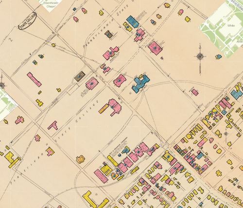 Sanborn map of State College, PA area