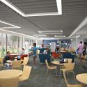 Rendering of Proposed Collaboration Commons (credit: WTW Architects)