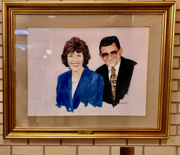 Portrait of Sue and Joe Paterno by Bill Rettig